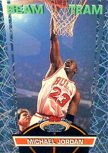 Authentic 1992-93 Stadium Club Michael Jordan Beam Team card front